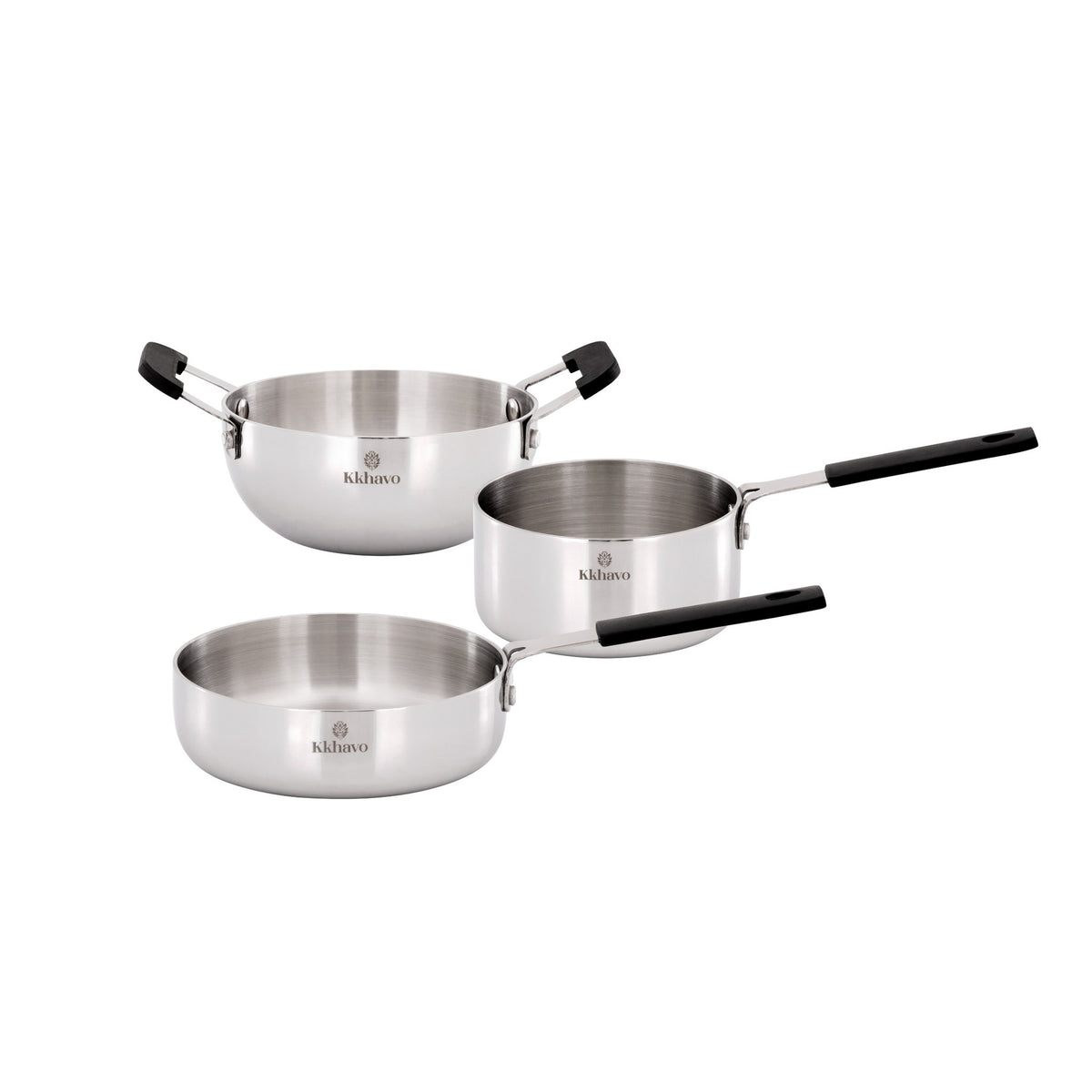 KKhavo 3 Pc Mini Cookware Set — Tri-Ply Stainless Steel — product image 1
