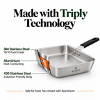 KKhavo Mini Square Pan — Tri-Ply Stainless Steel, 15 × 15 cm — product image 5