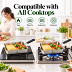KKhavo Mini Square Pan — Tri-Ply Stainless Steel, 15 × 15 cm — cookware included in rice combo