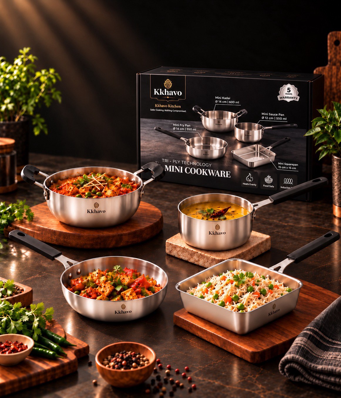 Kkhavo mini cookware culinary showcase